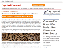 Tablet Screenshot of capecodfirewood.com